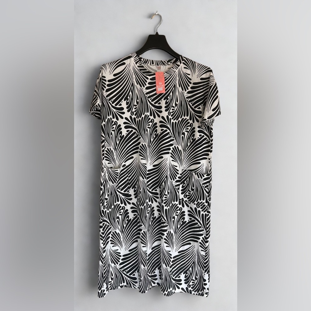 Black and White Patterned Dress